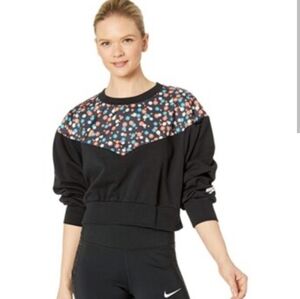 Nike Heritage Floral Print Crop Sweatshirt | Medium